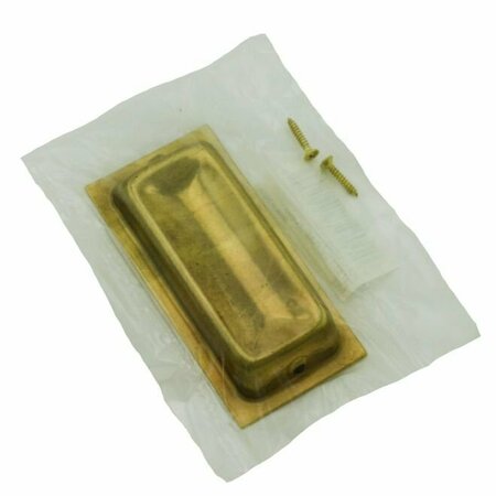 IVES COMMERCIAL Solid Brass Large Rectangular Flush Pull Bright Brass Finish 227B3